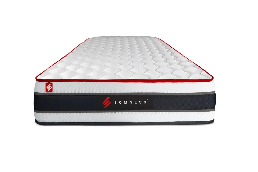 Ensemble Matelas Sommier 90x200 cm - Sommier Blanc (déjà monté) - Energy