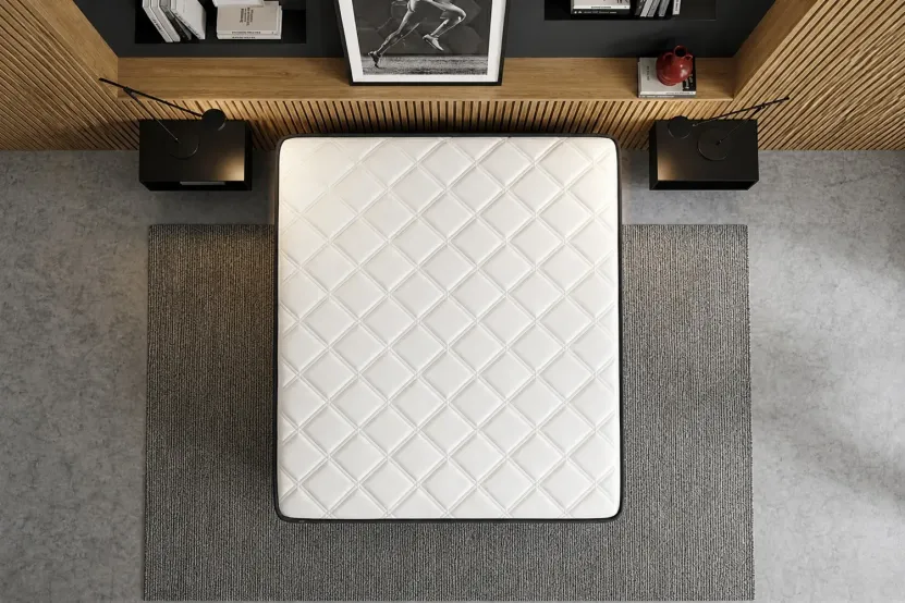 Ensemble Matelas Sommier 140x200 cm - Sommier Blanc (déjà monté) - Regen