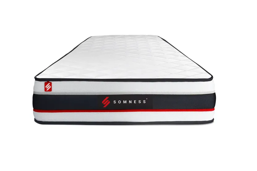 Ensemble Matelas Sommier 90x190 cm - Sommier Noir (déjà monté) - Form