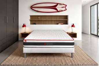 Matelas 140x190 cm Ressorts ensachés et Mémoire de forme - Energy