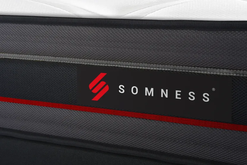 Ensemble Matelas Sommier 90x190 cm - Sommier Noir (déjà monté) - Regen