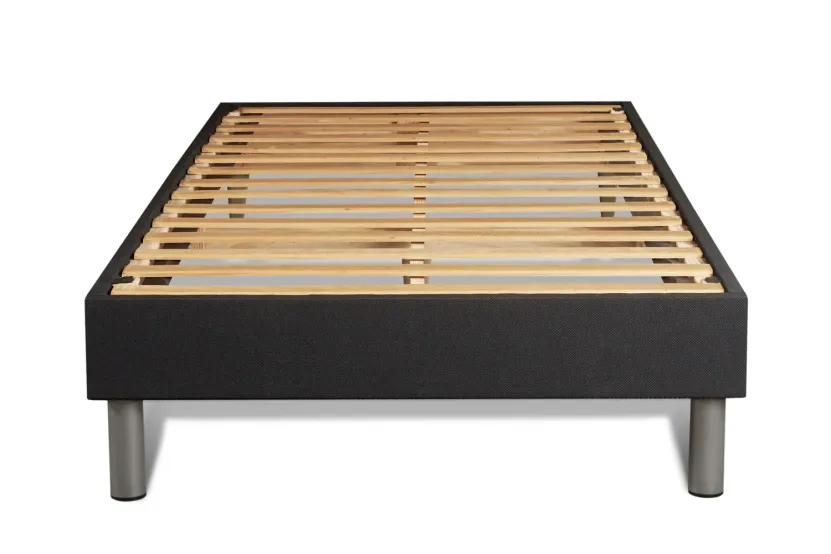 Ensemble Matelas Sommier 90x200 cm - Sommier Noir (en kit) - Boost