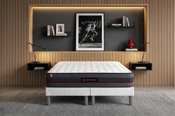 Ensemble Matelas Sommier 180x200 cm - 2 Sommiers Blanc - Regen
