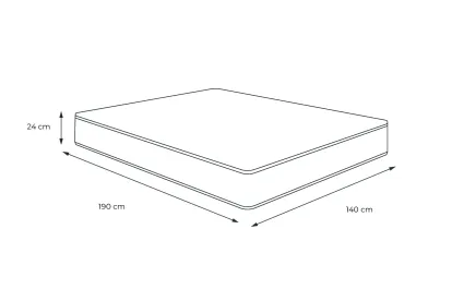 Matelas 140x190 cm Mémoire de forme - Regen