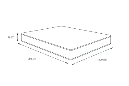 Matelas 200x200 cm Mousse Haute Densité - Form